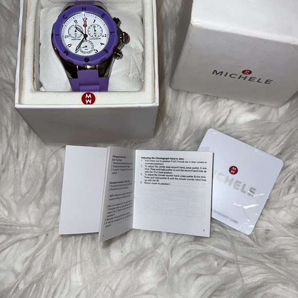 Michele Tahitian Jelly Purple Watch Design - Picture 5 of 5